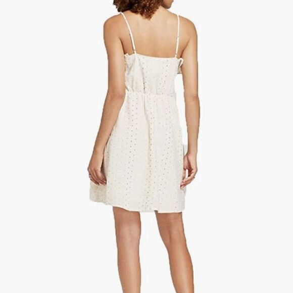 A NEW DAY WOMEN'S POLKA DOT SMOCKED METALLIC SLEVELESS DRESS SIZE XS - Picture 2 of 11